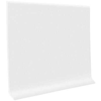 Roppe 4 In. x 20 Ft. Roll Snow White Vinyl Self-Stick Wall Cove Base