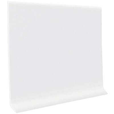 Roppe 2-1/2 In. x 4 Ft. Snow White Vinyl Dryback Wall Cove Base