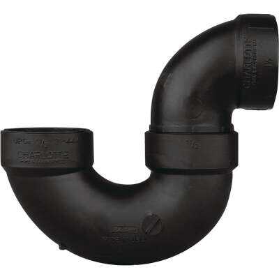 Charlotte Pipe 2 In. Black ABS P-Trap