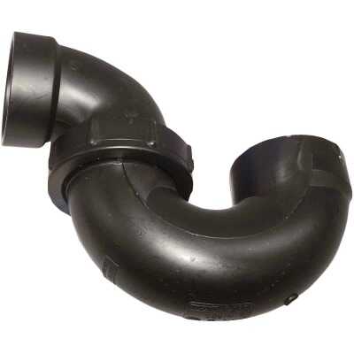 Charlotte Pipe 1-1/2 In. Black ABS P-Trap with Union